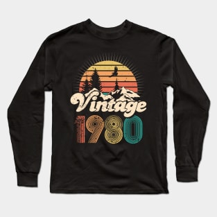 40th birthday gifts for men and women 1980 gift 40 years old Long Sleeve T-Shirt